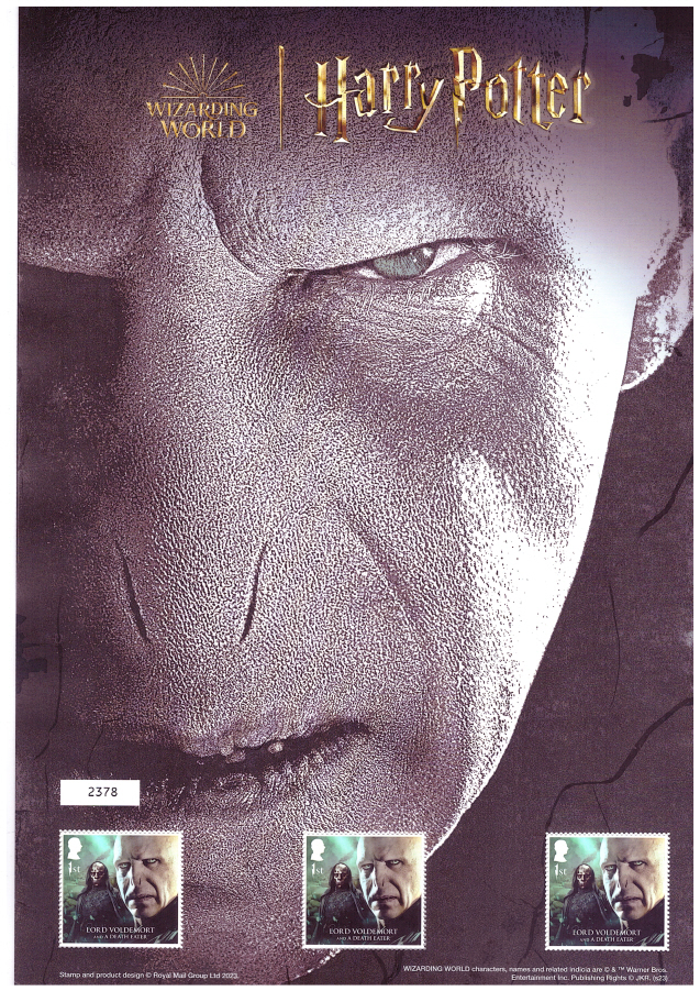 (image for) 2023 Harry Potter - Lord Voldemort Royal Mail Fan Sheet